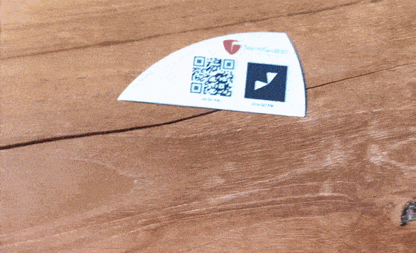 TechGuilds business card with an AR marker