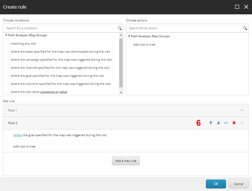 Manage the rules by adding, rearranging, or removing rules as needed