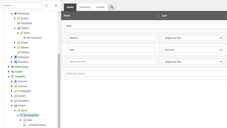 The MyComponent template