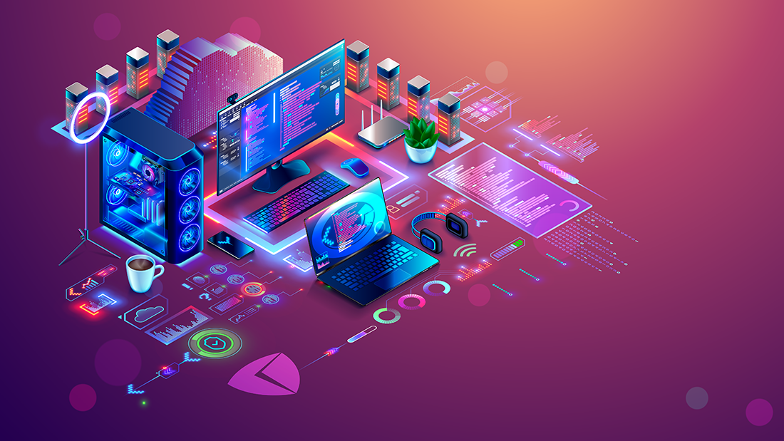 A rendition of devices and software development and management