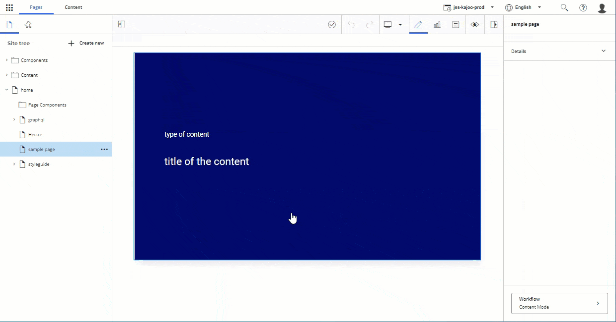 How to edit a content item in Sitecore Horizon