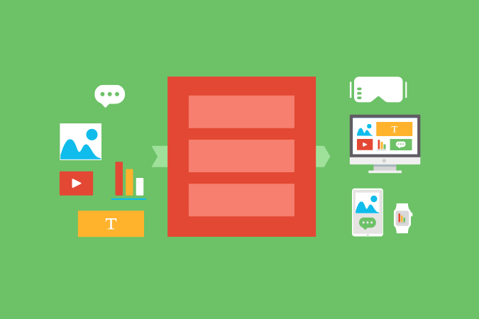 An illustration of a headless CMS