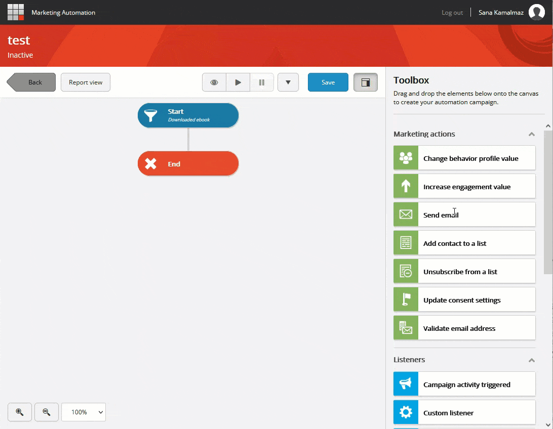 Sitecore Marketing Automation - send email element