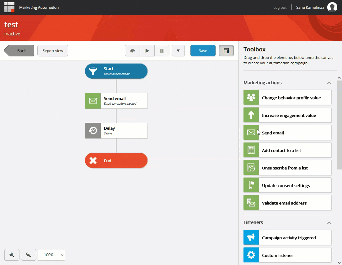 Sitecore Marketing Automation - send email element