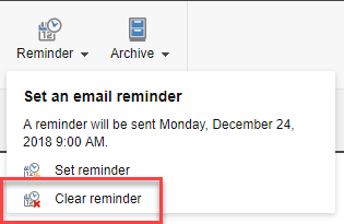 How to clear a content reminder