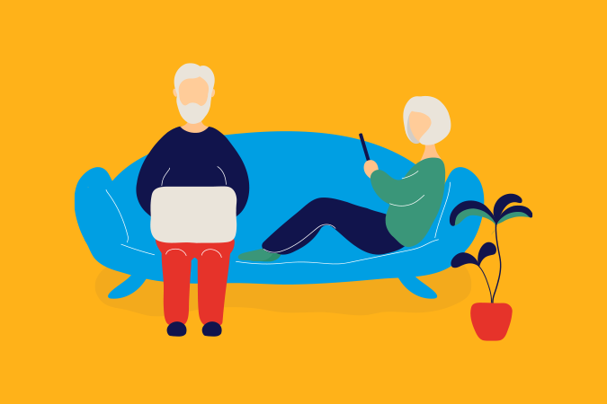 Older adults using technology