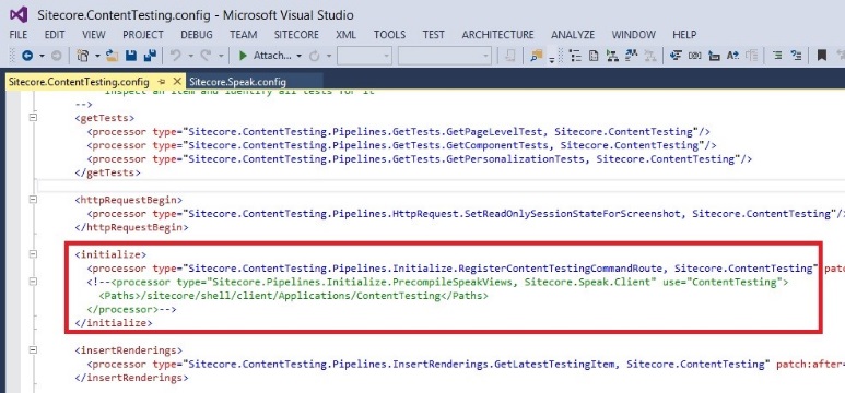 Sitecore.ContentTesting Initialize