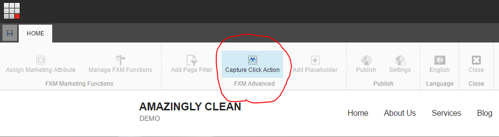 Step 2 Capture Click Action button