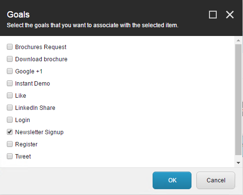 Step 7 Assign Goal dialogue box